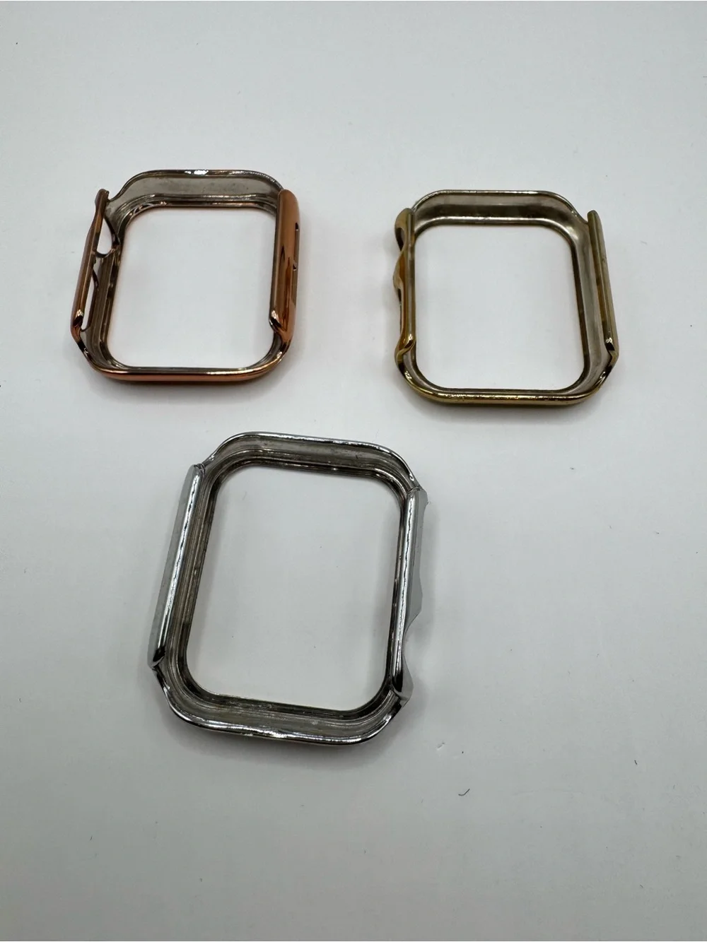 My Pretty Strap Smartwatch Bumper Case Covers – Rose Gold Gold Silver – Set of 3